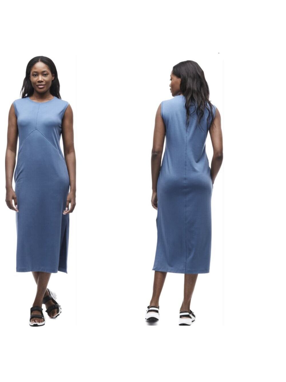 Indyeva Women's Secar Jersey Drirelease Dress Blue Periwinkle Size M